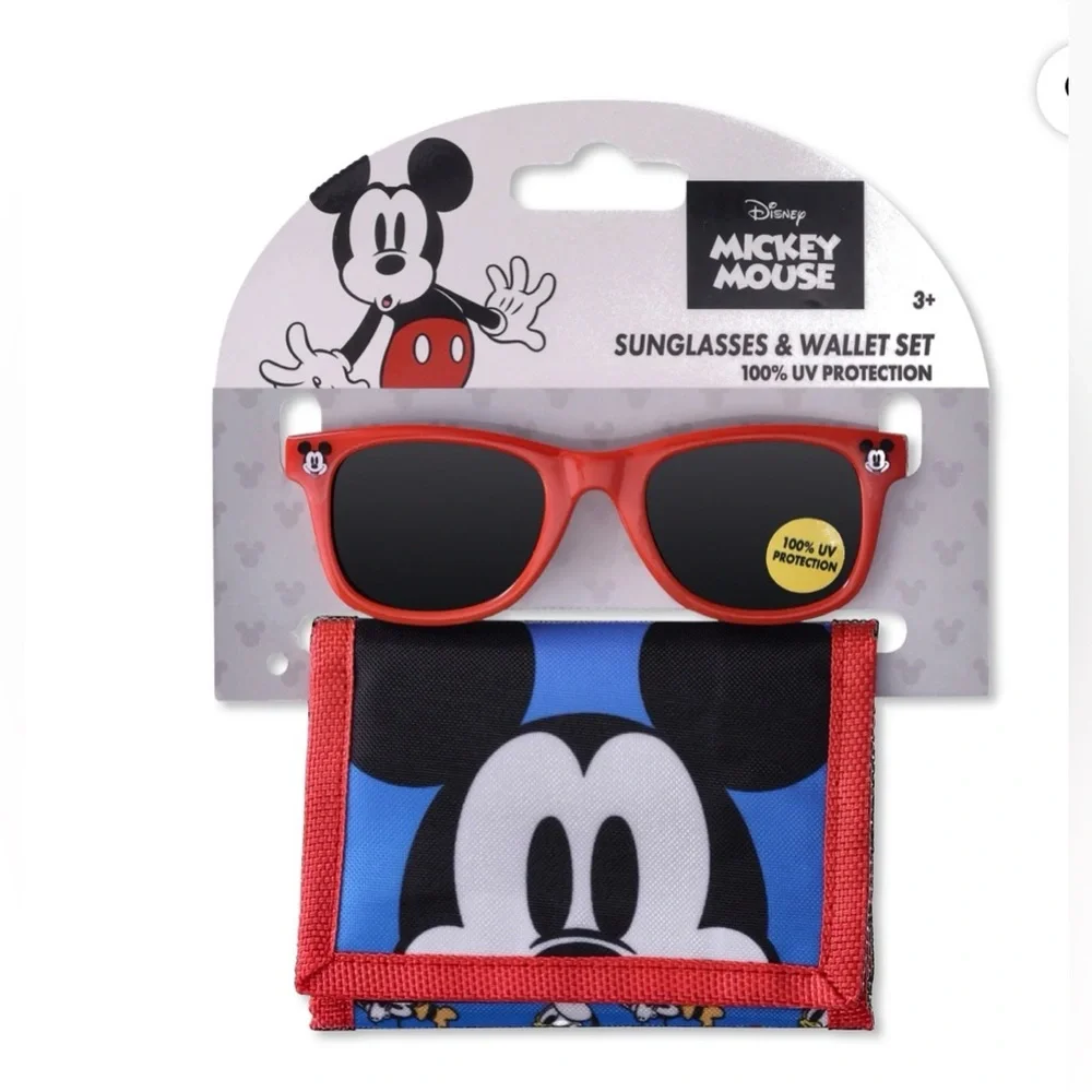 Disney Mickey Mouse Boys Sunglasses and Wallet 2-Piece Set Red